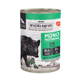 Wiejska Zagroda karma mokra dla psa monoproteinowa z dziczyzną 400g