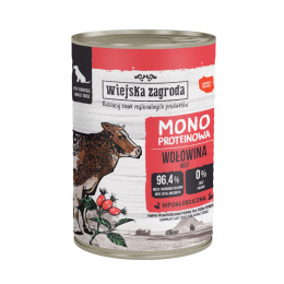Wiejska Zagroda karma mokra dla psa monoproteinowa z wołowiną 400g