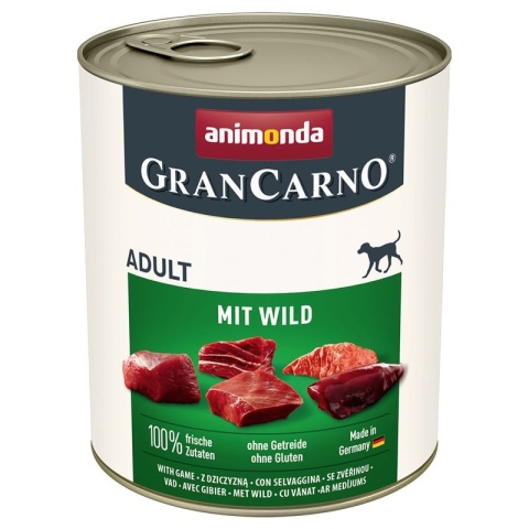 Animonda GranCarno karma mokra dla psa z dziczyzną 800g