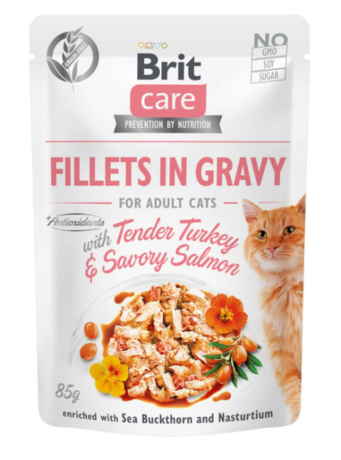 Brit Care karma mokra dla kota z indykiem i łososiem 85g