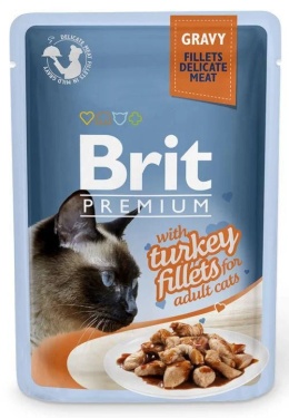Brit Premium Gravy karma mokra dla kota z indykiem 85g