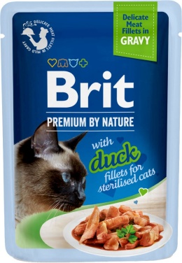 Brit Premium Gravy karma mokra dla kota z kaczką 85g