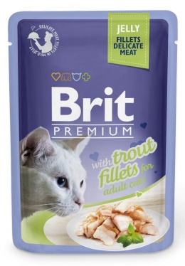Brit Premium Jelly karma mokra dla kota z pstrągiem 85g