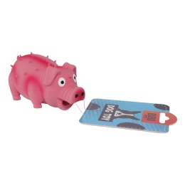 BuBu Pets lateksowa różowa świnka z piszczałką 10cm