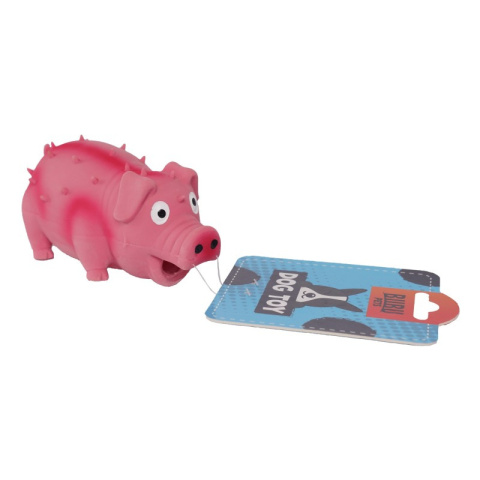 BuBu Pets lateksowa różowa świnka z piszczałką 10cm