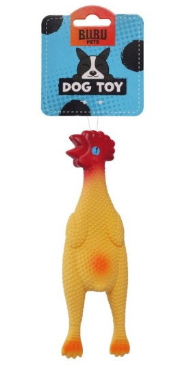 BuBu Pets lateksowy kurczak z piszczałką 23cm