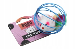 BuBu Pets mysz z piórkiem w piłeczce 6cm