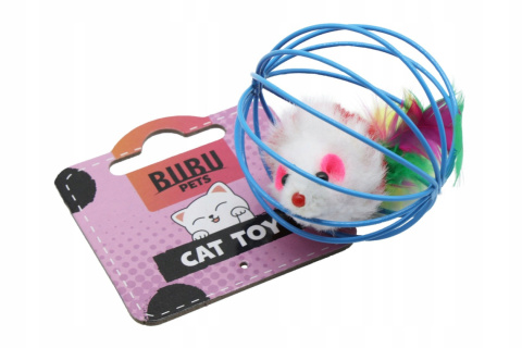BuBu Pets mysz z piórkiem w piłeczce 6cm