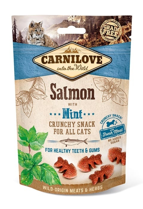 Carnilove Crunchy Snack z łososiem i miętą 50g