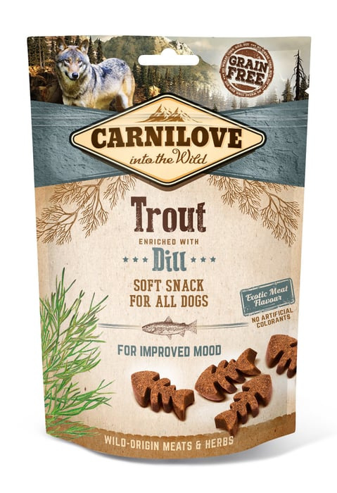 Carnilove Semi-Moist Snack z pstrągiem i koperkiem 200g