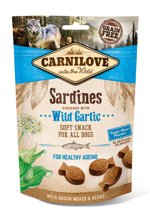 Carnilove Semi Moist Snack z sardynką i czosnkiem niedźwiedźim 200g