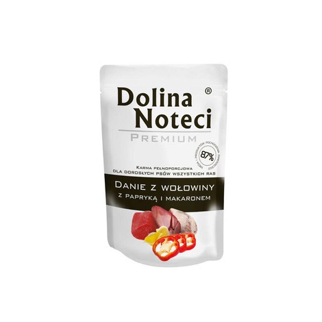 Dolina Noteci Premium karma mokra dla psa Danie z wołowiny z papryką i makaronem 100g