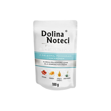 Dolina Noteci Premium karma mokra dla psa z cielęciną, pomidrami i makaronem 100g