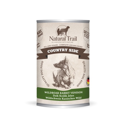 Natural Trail karma mokra dla psa z dzikiem, królikiem i jeleniem 400g