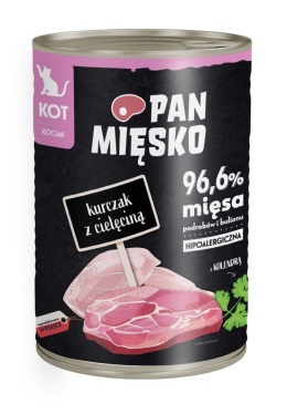 Pan Mięsko karma mokra dla kociąt z kurczakiem i cielęciną 400g
