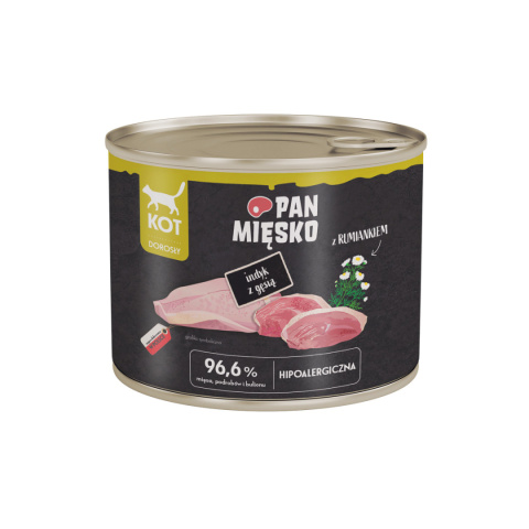Pan Mięsko karma mokra dla kota z indykiem i gęsią 200g