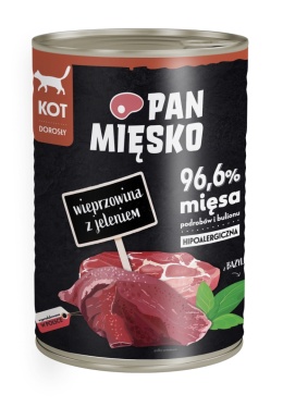 Pan Mięsko karma mokra dla kota z wieprzowiną i jeleniem 400g