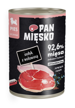 Pan Mięsko karma mokra dla szczeniąt z indykiem i wołowiną 400g