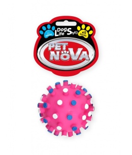 PetNova DOG LIFE STYLE Piłka jeż z wypustkami 7cm
