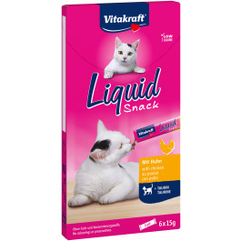 Vitakraft Liquid Snack dla kota z kurczakiem 6x15g