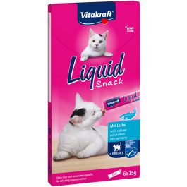 Vitakraft Liquid Snack dla kota z łososiem 6x15g