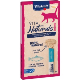 Vitakraft Vita Naturals Liquid dla kota z łososiem 5x15g