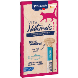 Vitakraft Vita Naturals Liquid dla kota z łososiem 5x15g