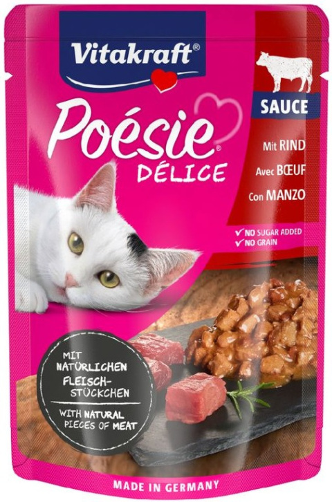 Vitakraft Poésie Délice karma mokra dla kota z wołowiną 85g