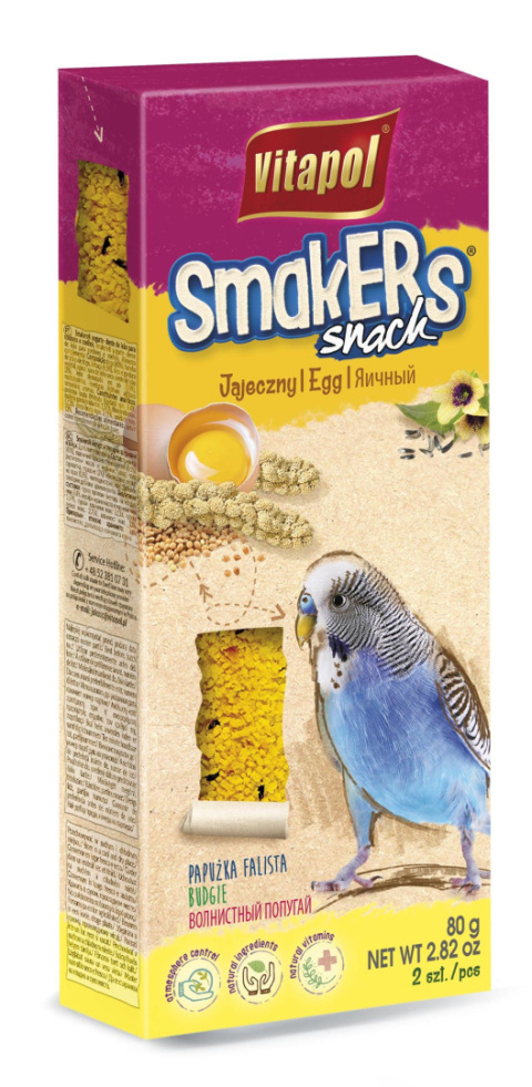 Vitapol Smakers Snack jajeczny dla papużki falistej 2szt.