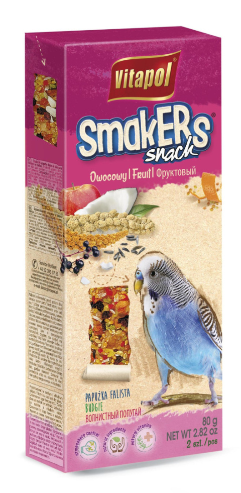Vitapol Smakers Snack owocowy dla papużki falistej 2szt.